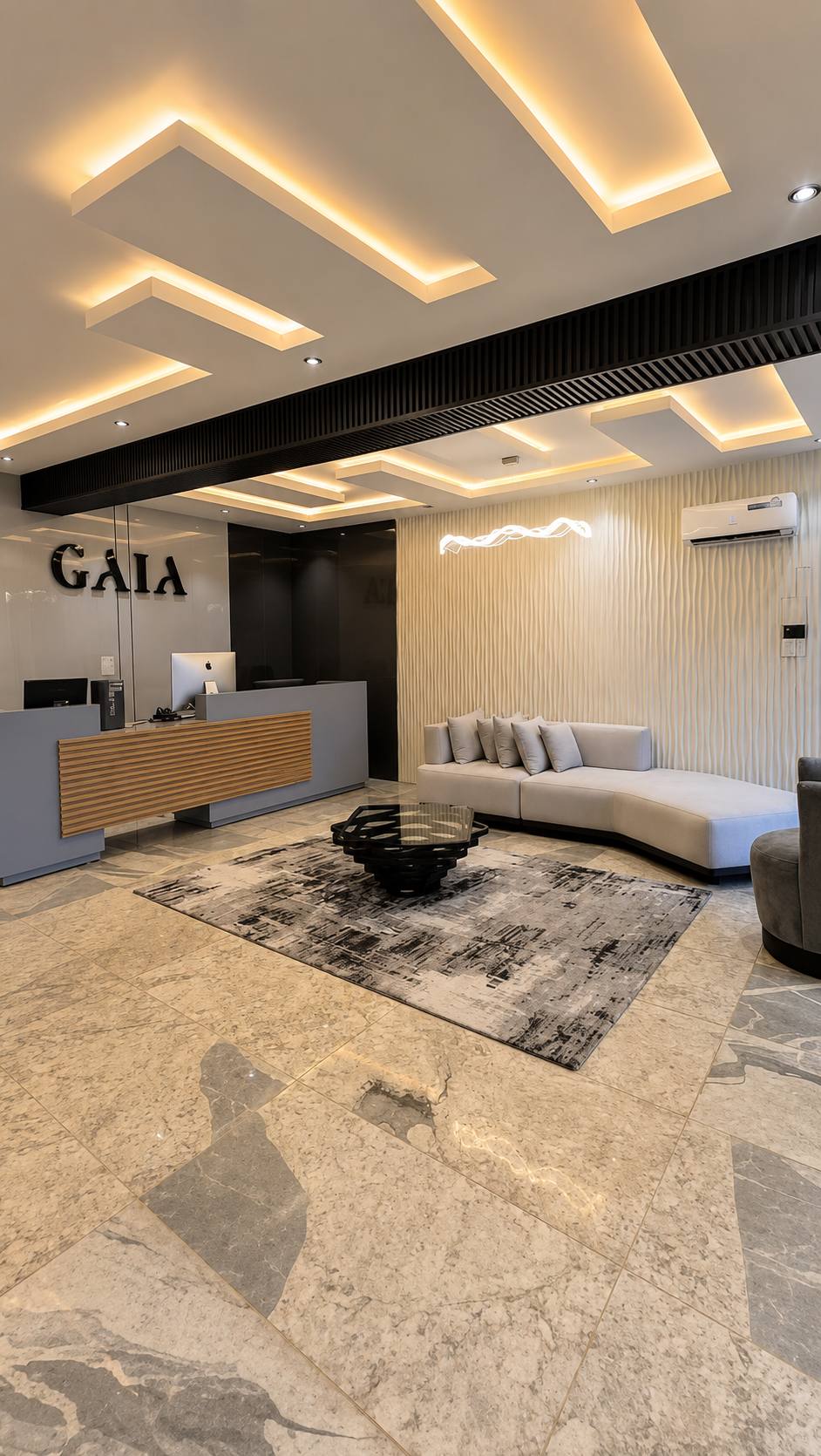 The lobby and reception at GAIA HOTELS & SUITES